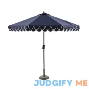 Broyhill - 9' Navy Double Scalloped Tilt Market Patio Umbrella
