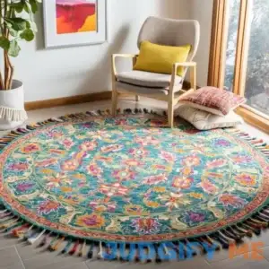 Vahakn Hand-Tufted Wool Turquoise/Purple Area Rug Bungalow Rose Rug