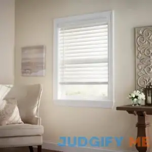 Home Decorators Collection White Cordless Room Darkening 2.5 in. Premium Faux Wood Blind for Window