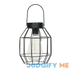 Better Homes & Gardens 6.75 inch Black Metal Solar Powered Lantern