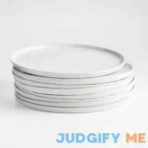 Mercer White Round Porcelain Dinner Plates