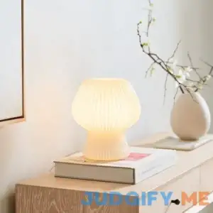 West Elm Ribbed Glass Table Lamp