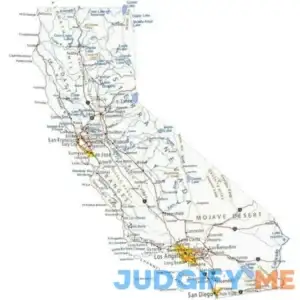 24x24in California Road Map with Cities and Highways Coated Paper
