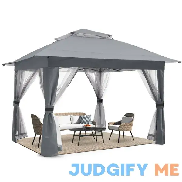 COOSHADE 11x11Ft Easy Pop Up Gazebo Tent Instant Outdoor Canopy Shelter with Mosquito Netting Walls COOSHADE 11x11Ft Easy Pop Up Gazebo Tent Instant Outdoor Canopy Shelter with Mosquito Netting Walls