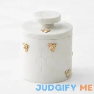 Williams Sonoma Honeycomb Marble Butter Keeper