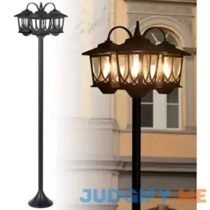 Outdoor Solar Lamp Post Lights Solar Floor Lamps Outdoor Lights 3-Head Waterproof Solar Powerd Lights for Garden