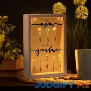 Personalized First Mom Now Grandma Light Box