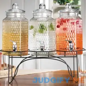 At Home Triple Gallon Beverage Dispenser with Stand