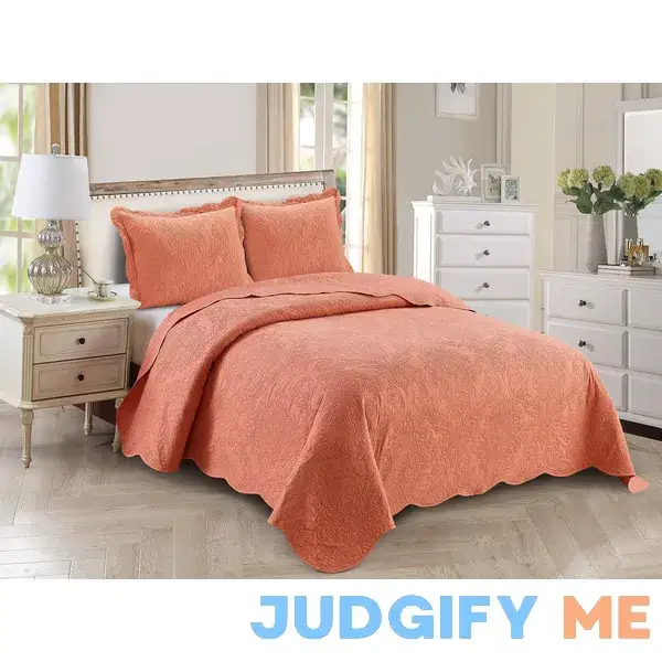 Home Collection 3pc Over Size Elegant Embossed Bedspread Set Light Weight Solid Home Collection 3pc Over Size Elegant Embossed Bedspread Set Light Weight Solid