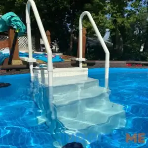 VINGLI Pool Step Ladder With Handrails White