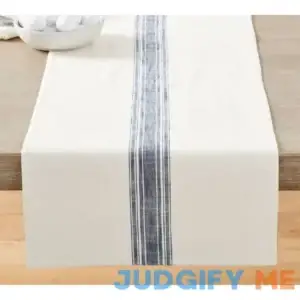 Pottery Barn French Striped Organic Cotton Grain Sack Table Runner