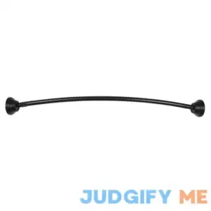 allen + roth 44-in to 72-in Matte Black Fixed or Tension Single Curve Adjustable Shower Curtain Rod SHLSNC01MB