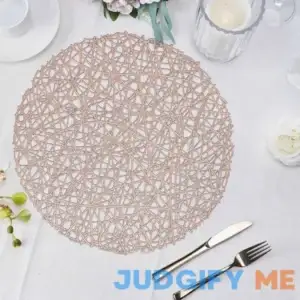 tableclothsfactory 6 Pack 15" Woven Placemats