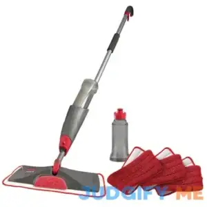 Rubbermaid Microfiber Reveal Spray Mop Floor Cleaning Kit with 3 Microfiber Wet Pads