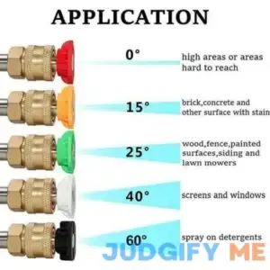 High Pressure/Power Washer Spray Nozzle Kit 5 Pack Quick Connect 1/4 inch