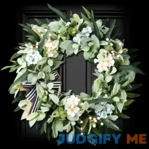 WREATHOME Lambs Ear Wreaths for Front Door Year Round