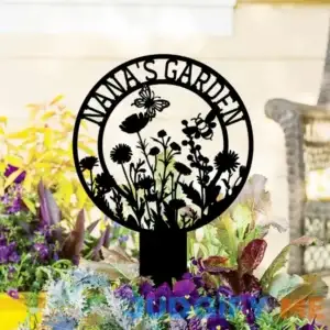 Personalized Garden Metal Sign With Stakes