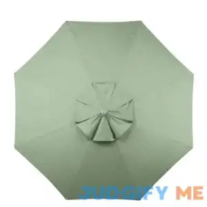 Ballard Designs Auto Tilt Patio Umbrella Canvas Cornflower Sunbrella White