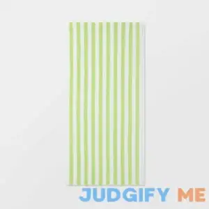Sun Squad Striped Beach Towel White
