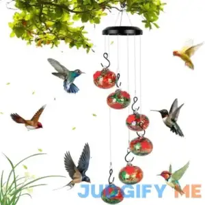 2024 New Charming Wind Chimes Hummingbird Feeders Wind Chime Hummingbird Feeder for Viewing