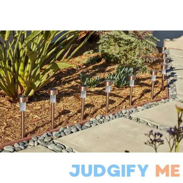 Luminar Outdoor 10 in. Solar LED Copper Finish Pathway Lights Luminar Outdoor 10 in. Solar LED Copper Finish Pathway Lights