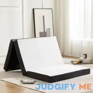 Folding Mattress 4 inch Tri-fold Memory Foam Mattress Topper for Camping