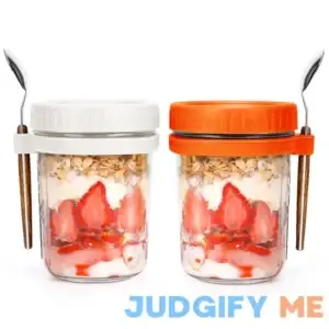 PFUM Overnight Oats Jars with Spoon and Lid 16 oz