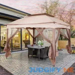 Outsunny 11' x 11' Pop Up Gazebo Canopy with 2-Tier Soft Top