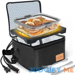 FORABEST Portable Microwave Food Warmer 12V 24V 110V/220V Fast Heating Portable Food Warmer Lunch Box