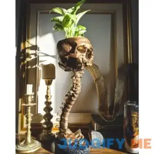 TPILEASNE Skull Planter & Spine Stand