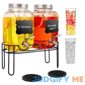 Drink Dispenser (2 Pack) With Metal Stand