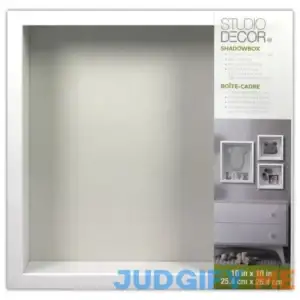 White Flat Shadow Box by Studio Decor