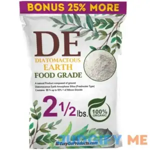 EasyGo Products Diatomaceous Earth Food Grade 100% Natural Organic Safe For Humans and Pets Fresh Water Powder Sealed Bag