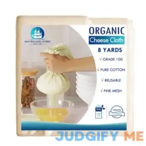 New England Stories Reusable Cheesecloth Grade 100 20x20 Inch Hemmed Organic Cheese Cloth for Straining Craft