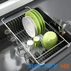 JASIWAY Dish Drying Rack in Sink - Expandable Stainless Steel Dish Drainers for Kitchen Counter