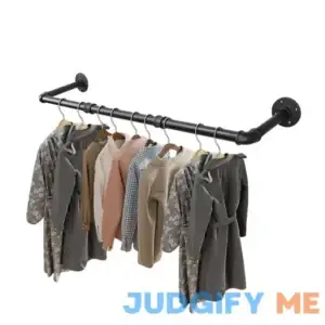 Livabber Industrial Pipe Clothes Rack Heavy Duty Detachable Iron Garment Rack Wall Mounted