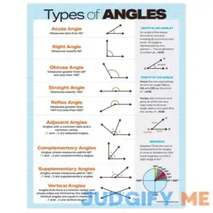 ZOCO - Types of Angles Poster - Laminated