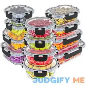 Magic Mill Glass Storage Containers with Lids Set Ultimate 24pc Set with BPA-Free Airtight Locking Lids for Lunch