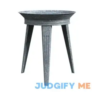 Panacea Vintage Galvanized Metal Bird Bath and Stand