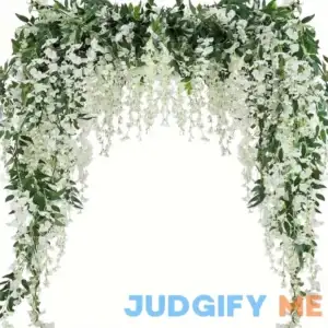 3Pcs 5.7Ft/Piece Artificial Flowers Wisteria Garland Artificial Wisteria Vine Hanging Flower Greenery Garland For Home Garden Outdoor Wedding Arch