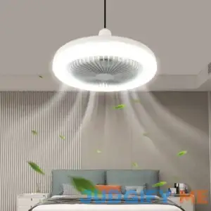 Tobargar Socket Ceiling Fan with Light and Remote