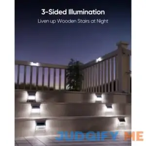 Jackyled 12x Solar Step Lights Outdoor 3-Side LED Solar Deck Lights Waterproof Solar Fence Lighting for Stair
