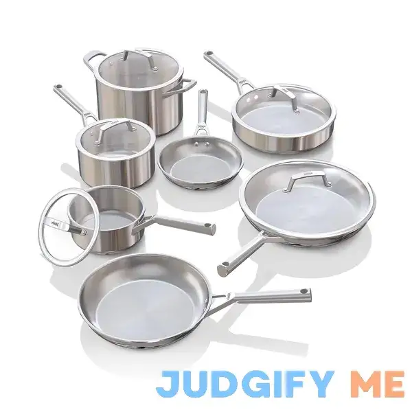 Ninja EverClad Commercial-Grade Stainless Steel Cookware 12 Piece Set Ninja EverClad Commercial-Grade Stainless Steel Cookware 12 Piece Set