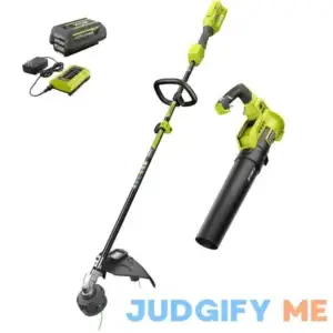 Ryobi 40V Cordless Battery Attachment Capable String Trimmer and Leaf Blower Combo Kit w/ 4.0 Ah Battery & Charger