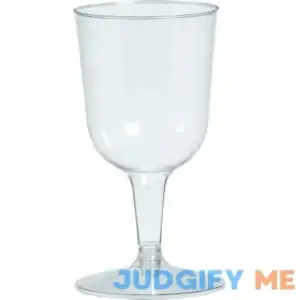 Amscan 5.5oz Plastic Wine Glasses Clear