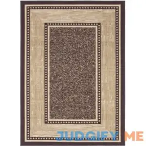 Ottomanson Machine Washable Non-Slip Rubberback Bordered Indoor Rug