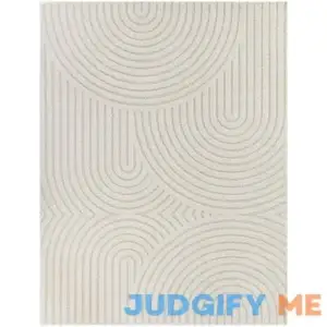 Ayjah Cream Modern Geometric Area Rug Wade Logan Rug