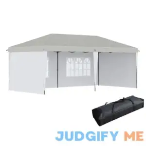 Outsunny 10' x 20' Heavy Duty Pop Up Canopy Party Tent with 4 Removable Sidewalls