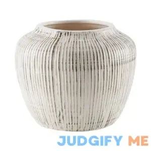 My Texas House Stripe Round Stoneware Vase
