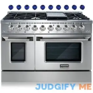 Professional Series 48 in. 6.7 cu. ft. 8-Burners Double Oven Gas Range with Griddle